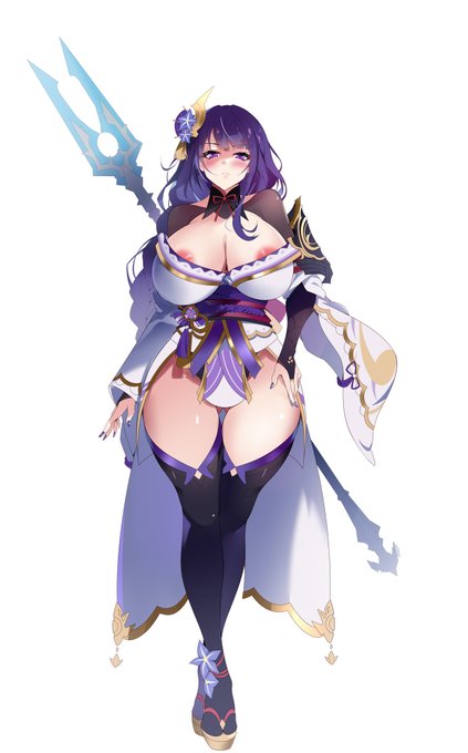 勉強のため先輩にササッと塗ってもらった雷電将軍
並べると全然違うのでビビる…塗り練習しないとな～ 