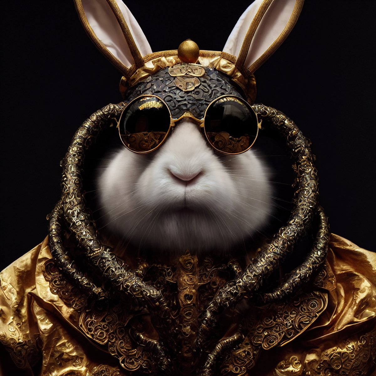 GM 🐰 Club! 
Check out this stylish black rabbit 🤩
Made with #stablediffusion 
----
#AI #AIart #aiartist #dalle2 #midjourney #NFTCommunity #nft #nfts #aiartsociety #aiartwork #nftcollection #aiartcommunity #nftartists