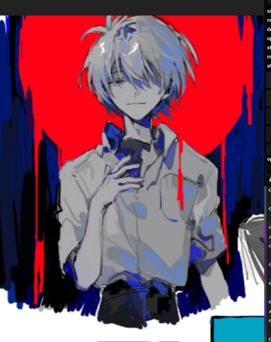 nagisa kaworu 1boy male focus solo shirt closed mouth collared shirt white shirt  illustration images