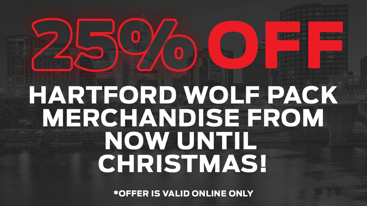 Black Friday savings are here! Save 25% off when you shop Wolf Pack merchandise online.

Shop now 👉 hartfordwolfpackshop.com
*offer is valid online only