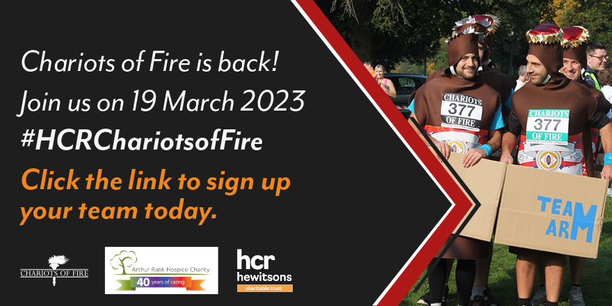 Chariots of Fire (@chariots_fire) on Twitter photo 19 March 2023 is confirmed for Chariots of Fire in #Cambridge – raising money for <a href="/ArthurRankHouse/">Arthur Rank Hospice</a> – if you’re already registered, thank you and please check your email. To sign up please visit chariots-of-fire.co.uk. 19 March 2023 is confirmed for Chariots of Fire in #Cambridge – raising money for <a href="/ArthurRankHouse/">Arthur Rank Hospice</a> – if you’re already registered, thank you and please check your email. To sign up please visit chariots-of-fire.co.uk.