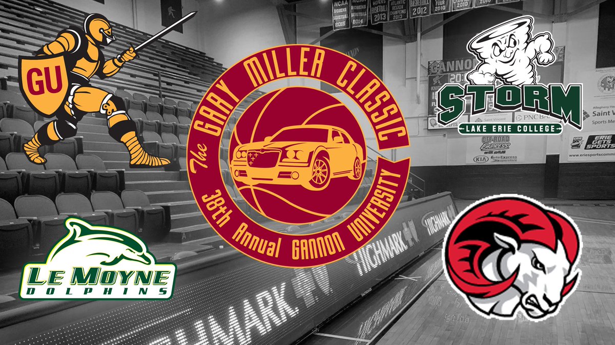 The 38th Annual Gary Miller Classic tips off TODAY with two games!

📍 Highmark Events Center, Erie, Pa.
⏰ 5:30 p.m (Le Moyne vs. Winston Salem State), 7:30 p.m. (Gannon vs. Lake Erie)
📺 ow.ly/sFzt50LMc9u
📊 ow.ly/BKLj50LMc9x