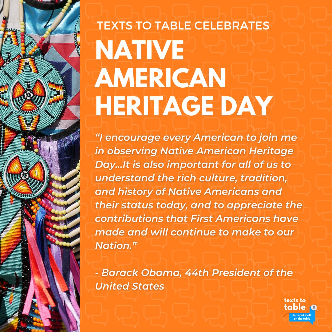 textstotable's tweet photo. Happy #NativeAmericanHeritageDay!
"As Indigenous peoples, we stand in our power every day...." - @CrystalEchoHawk, founder and Exec. Director of @_IllumiNatives
Learn more: https://t.co/7NKy6UQyD1
#textstotable #T2T #diversity #diversityandinclusion https://t.co/diS0E3l5z6
