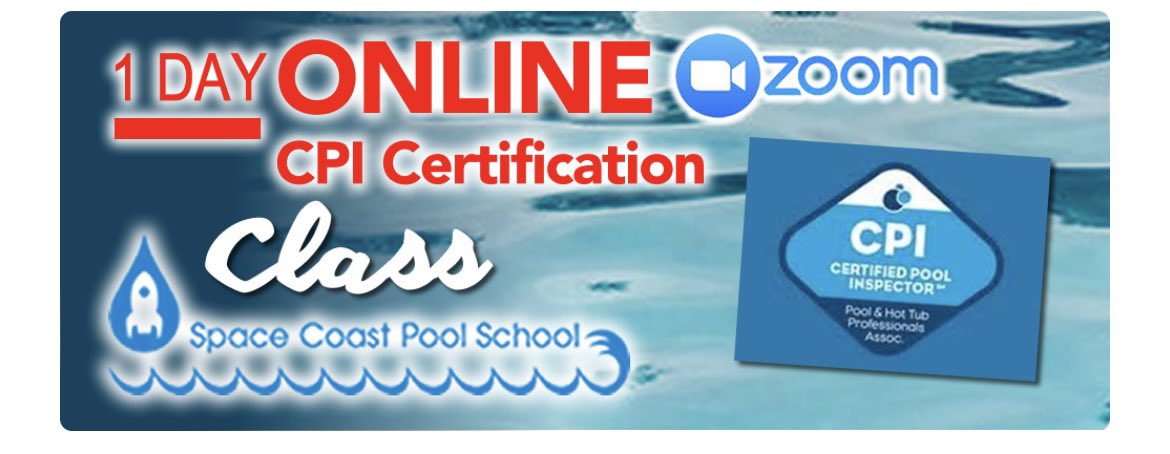 Upcoming Certified Pool Inspector CPI Live Virtual Course
12/10
10 am to 4 pm EST
Take test later at your leisure via testing center or live proctored online test

spacecoastpoolschool.com/event/certifie…