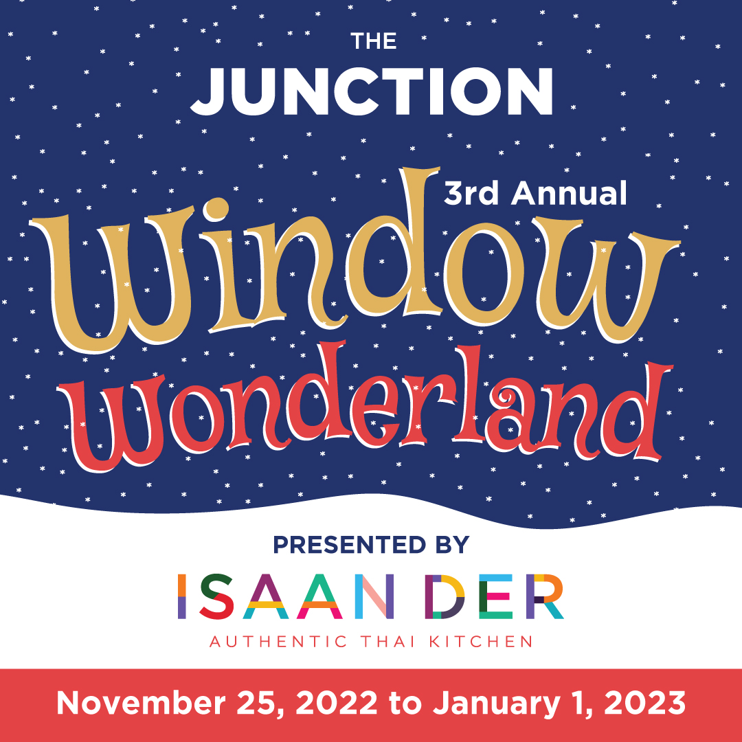 TorontoJunction's tweet photo. Join us for our 3rd Annual Window Wonderland, proudly presented by Isaan Der Authentic Thai Kitchen! Today until January 1, 2023, the Junction will transform into a FREE, magical outdoor gallery featuring 24 unique augmented reality (AR) installations. See it for yourself! ✨🎨 https://t.co/OlfLVcKyzV