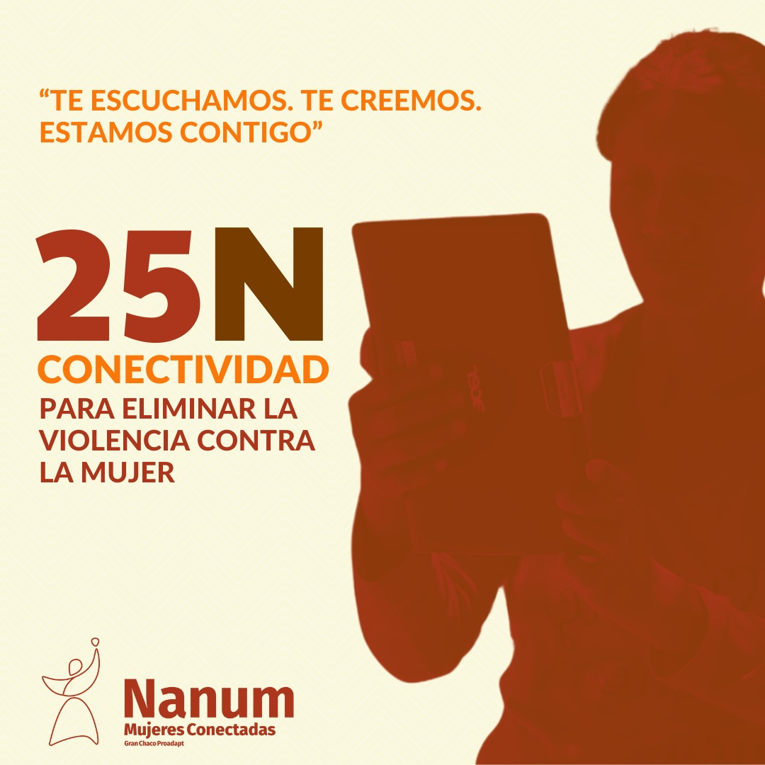 ChacoProadapt's tweet photo. HOY #25N 

Desde NANUM impulsamos la #ConectividadConSentido para promover el fin de la violencia, aumentar la visibilidad de los reclamos de las mujeres y fortalecer sus capacidades para aumentar la prevención de casos de violencia de género 🧡

#MujeresNanum #SomosNanum https://t.co/FNtTg1sQF9