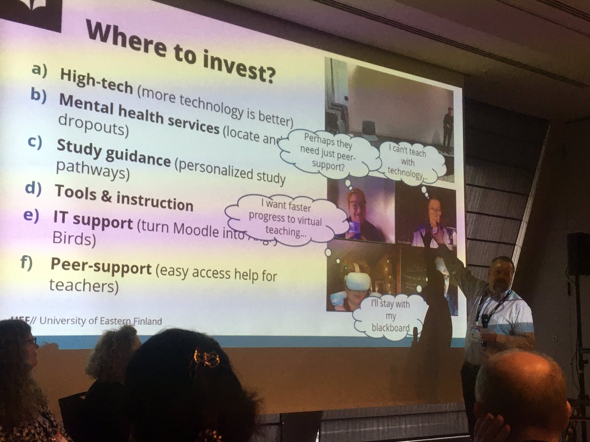 Can’t agree more! Peer support is a very efficient and easy access help for teachers 
Thanks Vesa Paajanen for an inspiring talk @OEBconference #OEB22 with Marit Øilo @medofak_uib @IGS_UiB