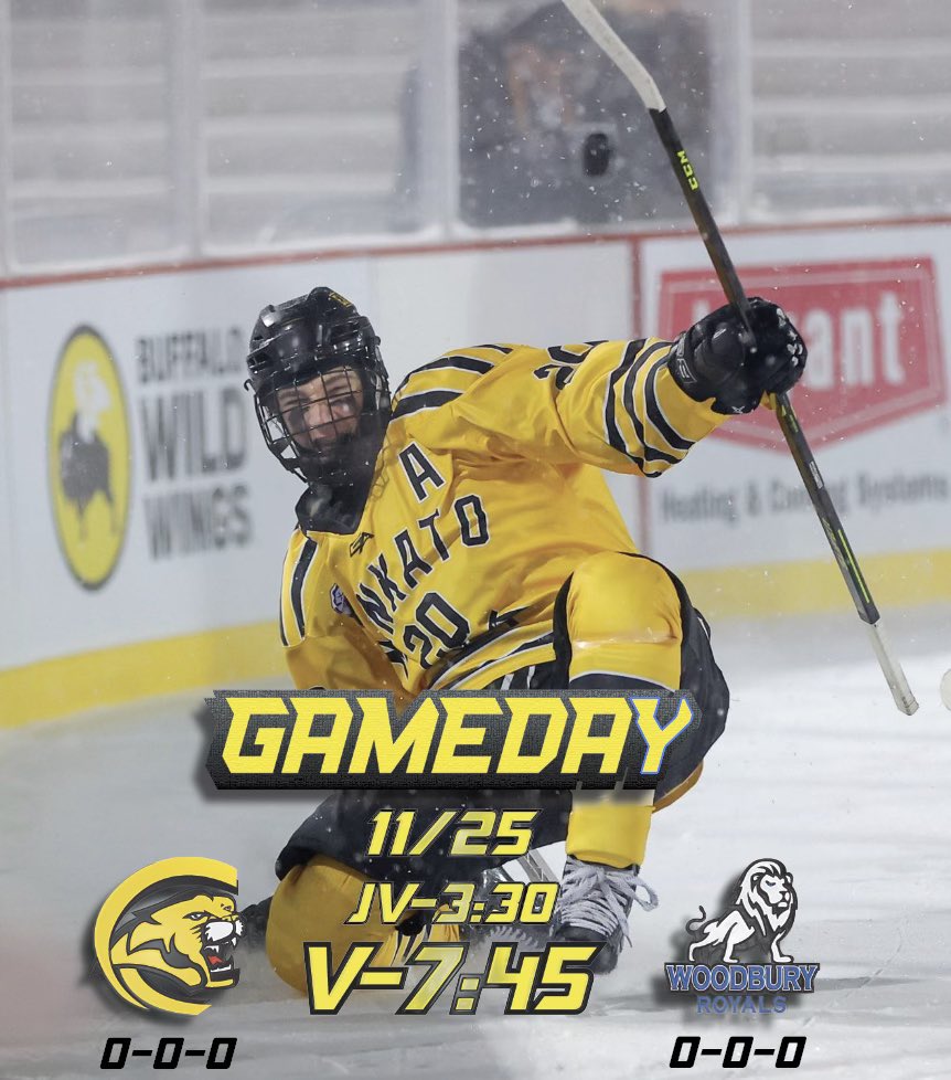 Mankato East Boys Hockey (@mankatoeastpuck) on Twitter photo 🚨🚨 COUGAR GAMEDAY🚨🚨
🆚 Woodbury
⏰ 3:30 JV 7:45 Varsity
📍Health East Sports Center
Turn your notifications on for updates!!
<a href="/FollowThePuck/">FollowThePuck 👻</a> <a href="/YouthHockeyHub/">YHH</a> <a href="/HockeyMankato/">EverythingMankatoHockey</a> 🚨🚨 COUGAR GAMEDAY🚨🚨
🆚 Woodbury
⏰ 3:30 JV 7:45 Varsity
📍Health East Sports Center
Turn your notifications on for updates!!
<a href="/FollowThePuck/">FollowThePuck 👻</a> <a href="/YouthHockeyHub/">YHH</a> <a href="/HockeyMankato/">EverythingMankatoHockey</a>