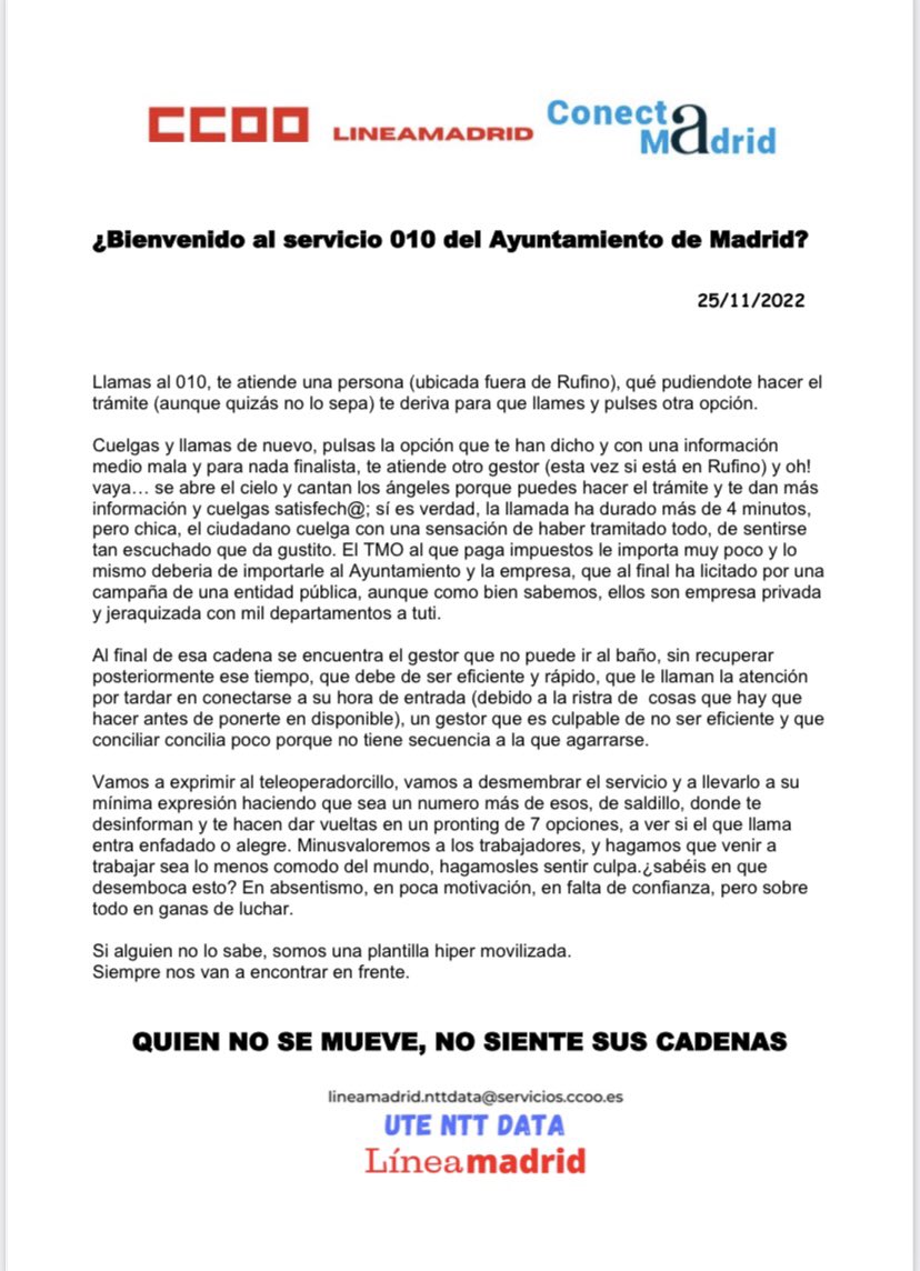 CCOOlineamadrid's tweet photo. #familialíneamadrid #niunpasoatras https://t.co/1LNG0VRO4Q