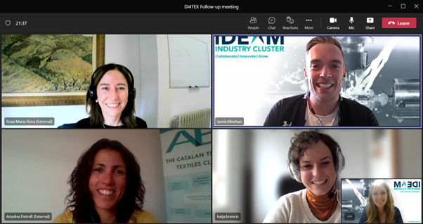 Di4Tex's tweet photo. Always great to catch up with all project partners during our monthly meetings. The virtual training platform that will address the digital and green skill needs within the Spanish and Slovenian textile industries is taking shape!
https://t.co/8jFoZglBlD https://t.co/MKQZ3FirXS