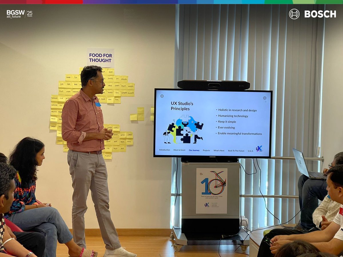 BoschSoftware's tweet photo. Bosch #UXDesignStudio completes 10 years! We celebrated this milestone with a host of interactive activities at our #Bangalore campus today. The Studio provides expertise across 7 different design disciplines, across industries and domains. Learn more- https://t.co/88FuJWktQJ https://t.co/CG5GmlvYVu