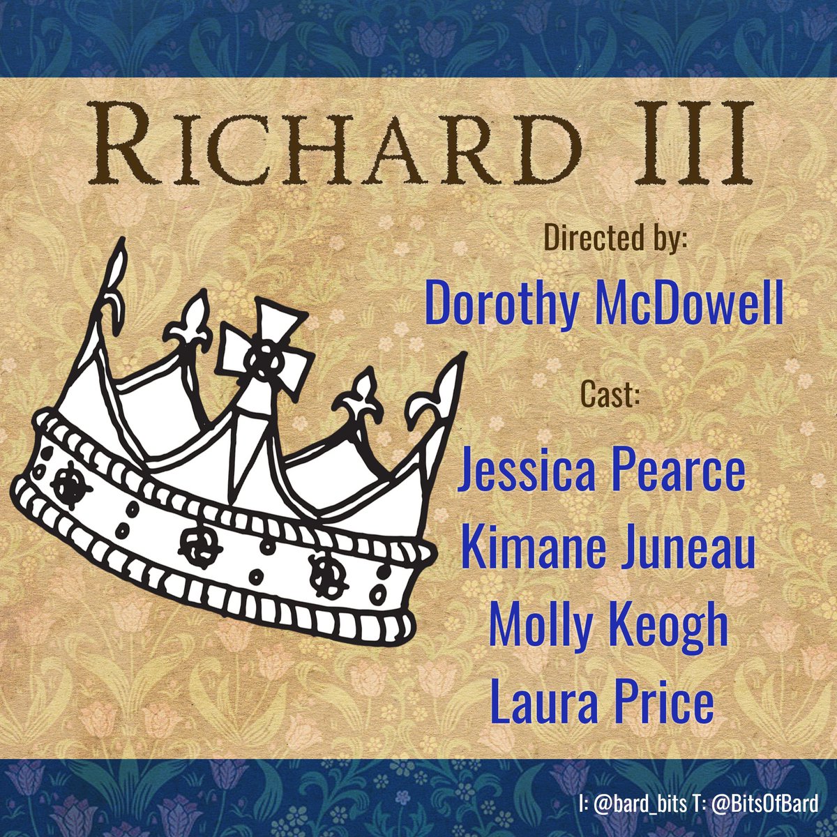 An excerpt from Richard III is next
Directed by <a href="/DotsDotsDash/">Dorothy McDowell</a> 
Cast: <a href="/jessicavpearce/">Jessica Pearce</a> <a href="/Au_KJune/">Kimane Juneau</a> @MollyCKeogh <a href="/LauraMayPrice/">lauramay👸🏻</a> 

Tickets here! goldengoosetheatre.co.uk/bard-bits-shak…
2nd December <a href="/GooseTheatre/">Golden Goose Theatre</a>