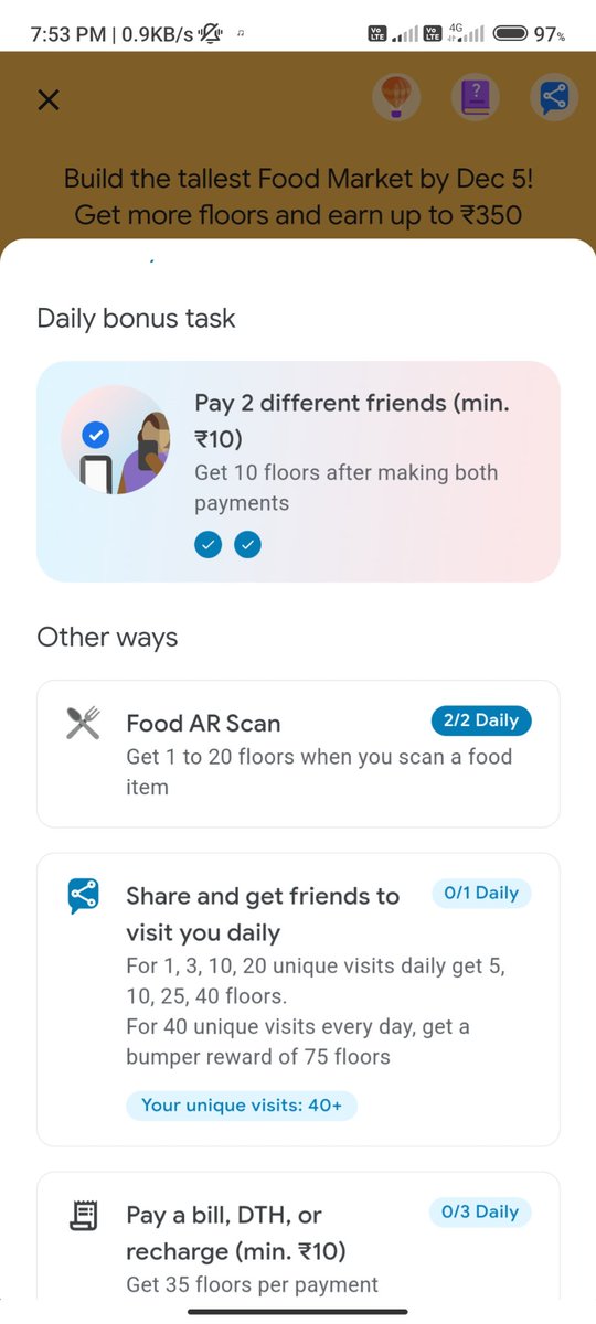 NaveenPalaneer's tweet photo. @GooglePay
#Useless
40 visit done.. But can't open cash reward 😡 #cheating #boycottGooglepay #gpayfoodmarket #gpayrewards https://t.co/svFZCbcbIX