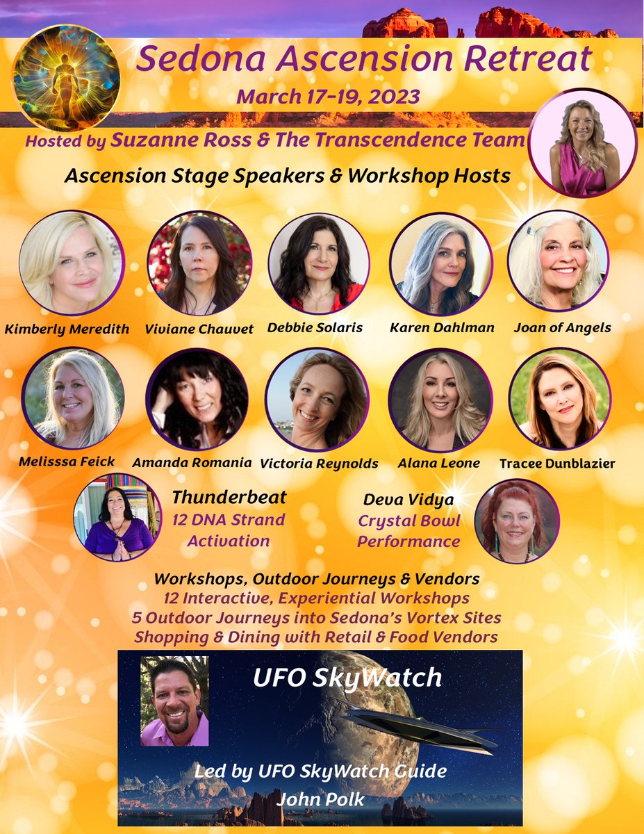 SupNatAdv's tweet photo. You're invited to this phenomenal 3-day ASCENSION EVENT in the spiraling high-vibe vortex of Sedona during the Spring equinox! https://t.co/FVWk2Be1YX https://t.co/lCJZjNixbn