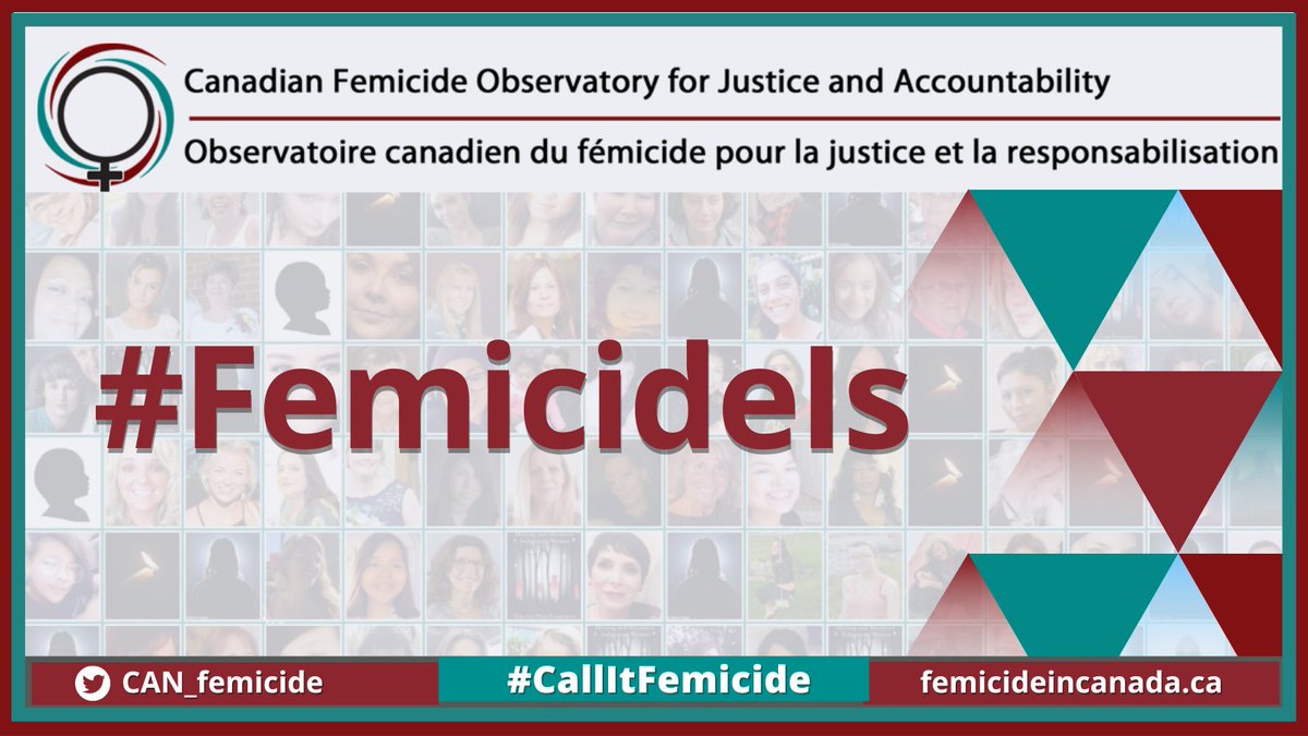 DawsonMyrna's tweet photo. Today, #CFOJA launched #FemicideIs
Follow to learn more about #femicide & why it's important to #CallItFemicide (also @Meta, @instagram, Mastodon).
Thank you to @uofg #CSSLRV team & their great work @HaleakalaAngus @ciaraboyd_ @amitxhell99 @erohn_1 @AngelikaZecha & Emily Graham https://t.co/PTzYFJO6AY