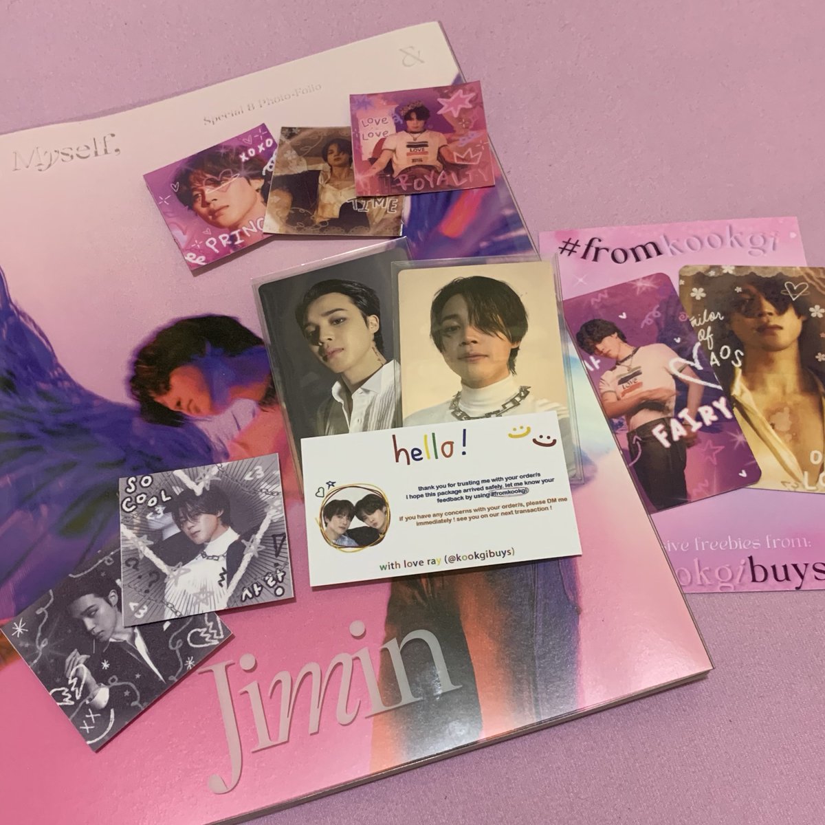 jiminpoca's tweet photo. ﹏ ☆ #mails4mimi 💌 from @kookgibuys
my jimin photo-folio came home safely <3 thank u for the smooth transaction! super love my pulls and freebies as well🫶🏼 sorry for the late feedback!
꒰ #fromkookgi ꒱ .゚ ✿ https://t.co/WaLGKoyfoz