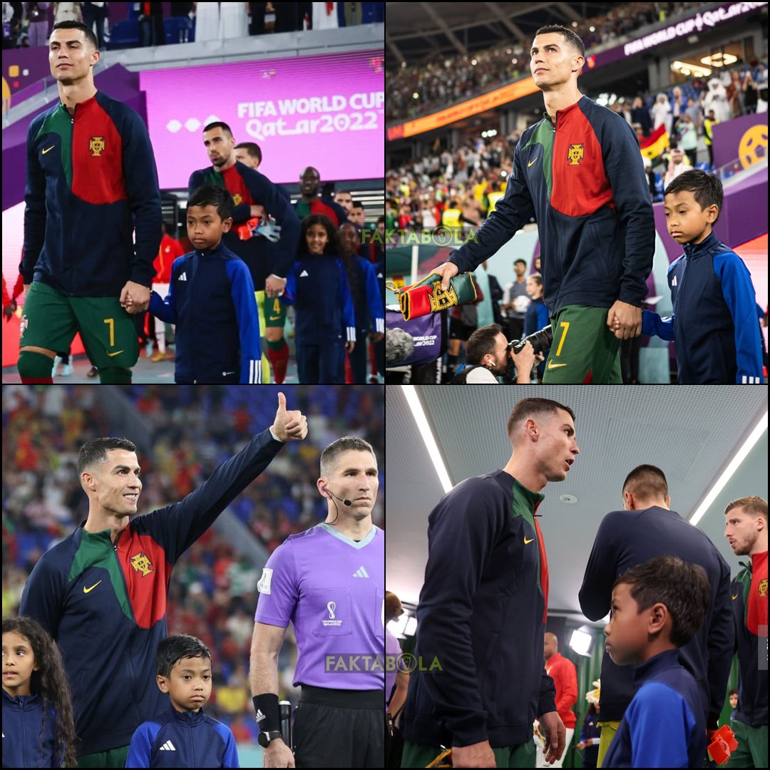 FaktaSepakbola's tweet photo. Anak kecil yang digandeng Cristiano Ronaldo ternyata berasal dari Indonesia. Namanya Ulul Albab El Ibrahim biasa dipanggil Brow.

Ayah nya berasal dari Sukoharjo. Sang Ibu asal Madiun. Orang tua Brow saat ini memang sedang bekerja di Qatar.

📰 IndonesiaInDoha (IG) &amp; @idextratime https://t.co/44QKuNw7N9