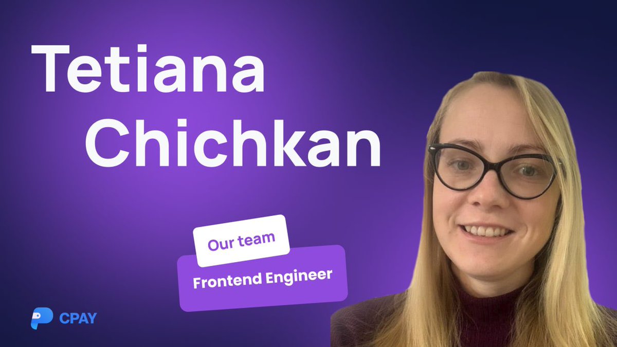 cpay_world's tweet photo. Meet our charming Frontend Engineer Tatiana Chichkan.
Follow the news ๐ https://t.co/f6wwoAh1Rk
#bitcoin #payments #cryptoexchanges #cryptocurrencies #cryptos #cryptoworld #checkout #exchange #wallet #cryptotowallet #transfercrypto #cryptopayments https://t.co/sHStEnC04P