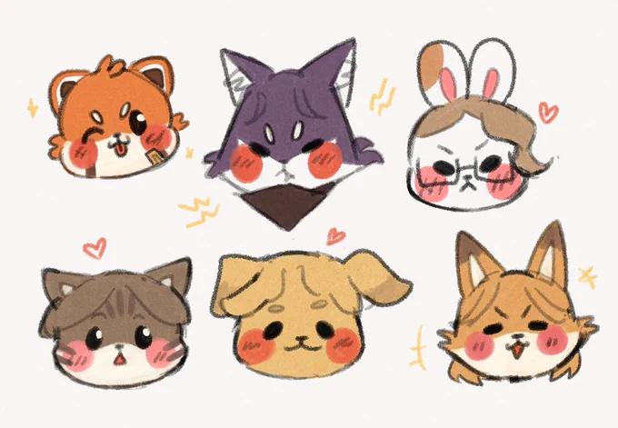 HKFGverse as animals Here is my personal take on them and their furry counterparts! They're all my babies and I love them very much 