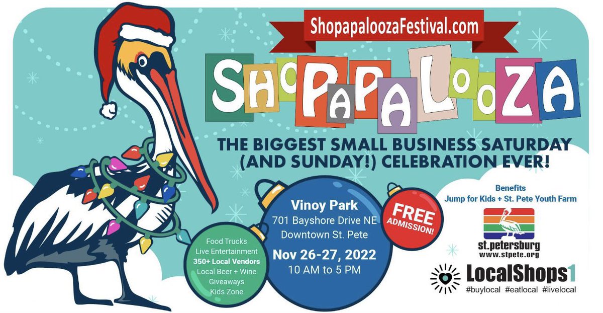 TOMORROW: Shopapalooza is a community festival filled with local sounds, local tastes and 350+ local makers and small businesses! Full event details here: shopapaloozafestival.com