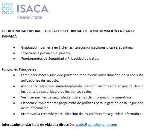 ISACA Panamá tweet media