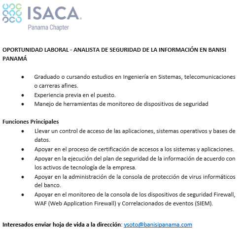 Nuevas oportunidades laborales en BANISI Panamá