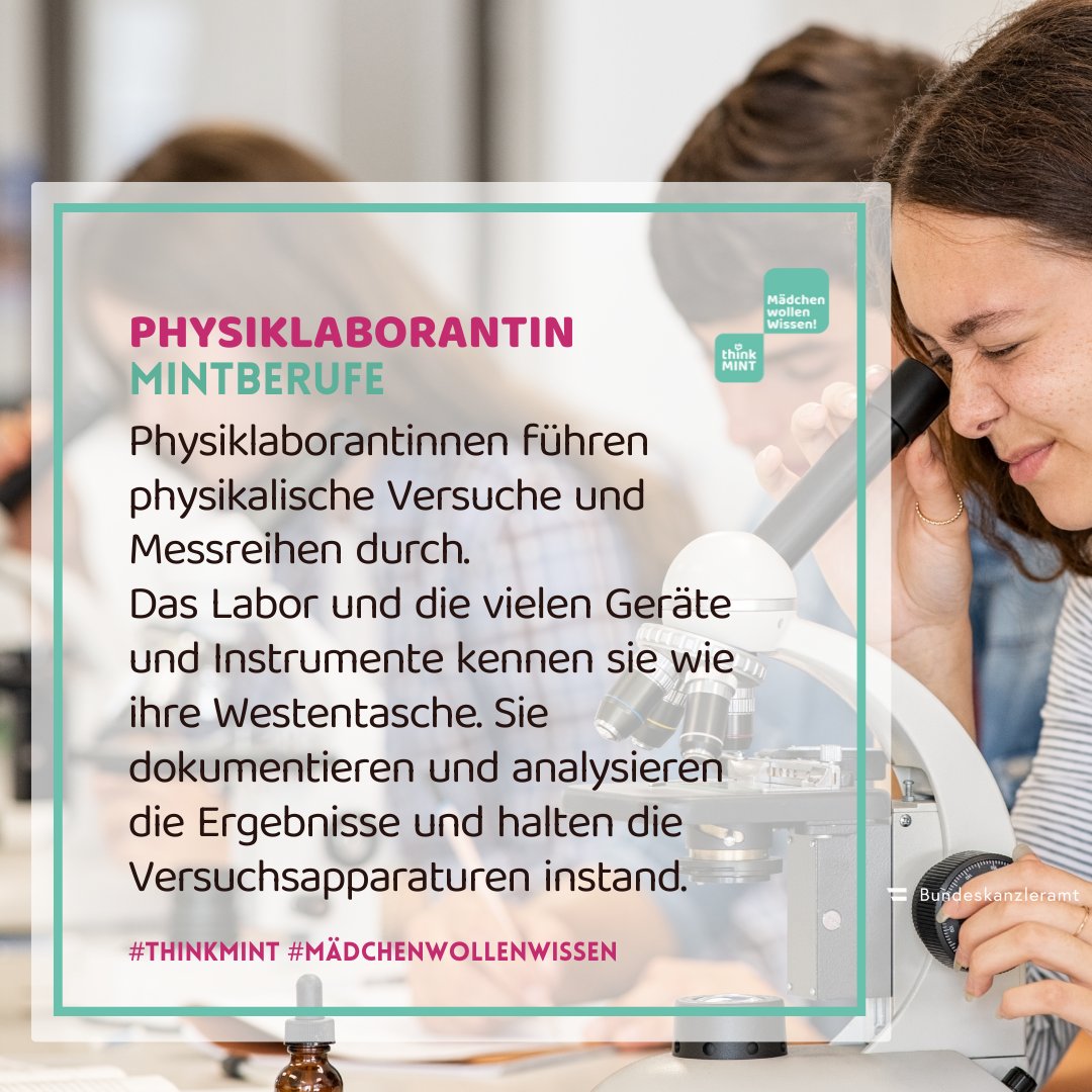 SciencepoolVwV's tweet photo. #MINTberufe #Mintkarriere #thinkmint #mädchenwollenwissen https://t.co/SHTMzR6od2