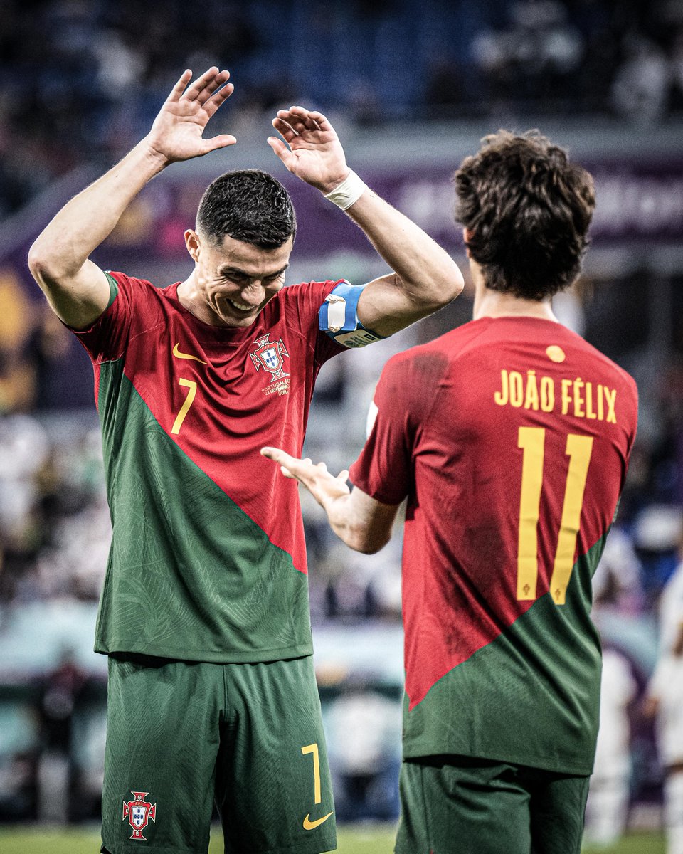 João Félix was only 6 years old when Cristiano Ronaldo scored his first World Cup goal.

16 years later, they both score in the same World Cup game.

Let that longevity sink in 🤯