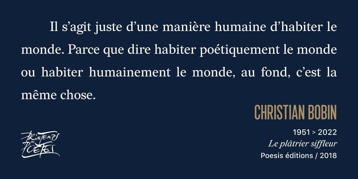 #christianbobin 

#editionsbrandes #editionslettresvives #letempsquilfait #editionstheodorebalmoral #lapasseduvent #editionspoesis #leplatriersiffleur <a href="/MercuredeFrance/">Mercure de France</a>  @ed_fatamorgana <a href="/Gallimard/">Gallimard</a>  <a href="/Ed_Iconoclaste/">Les Éditions de l’Iconoclaste</a>  @lherne

#printempsdespoetes