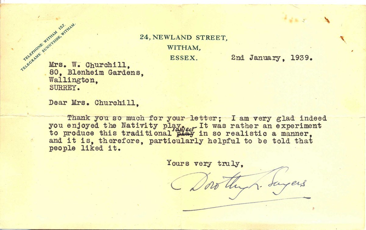 BeauwinPolly's tweet photo. For those who enjoy detective novels - and I enjoy them very much indeed - Dorothy L. Sayers is very special. 
But in her spare time she also wrote religious plays. Probably her most famous was the 1939 radio play, The Man Born to be King. https://t.co/eCsks20lT0