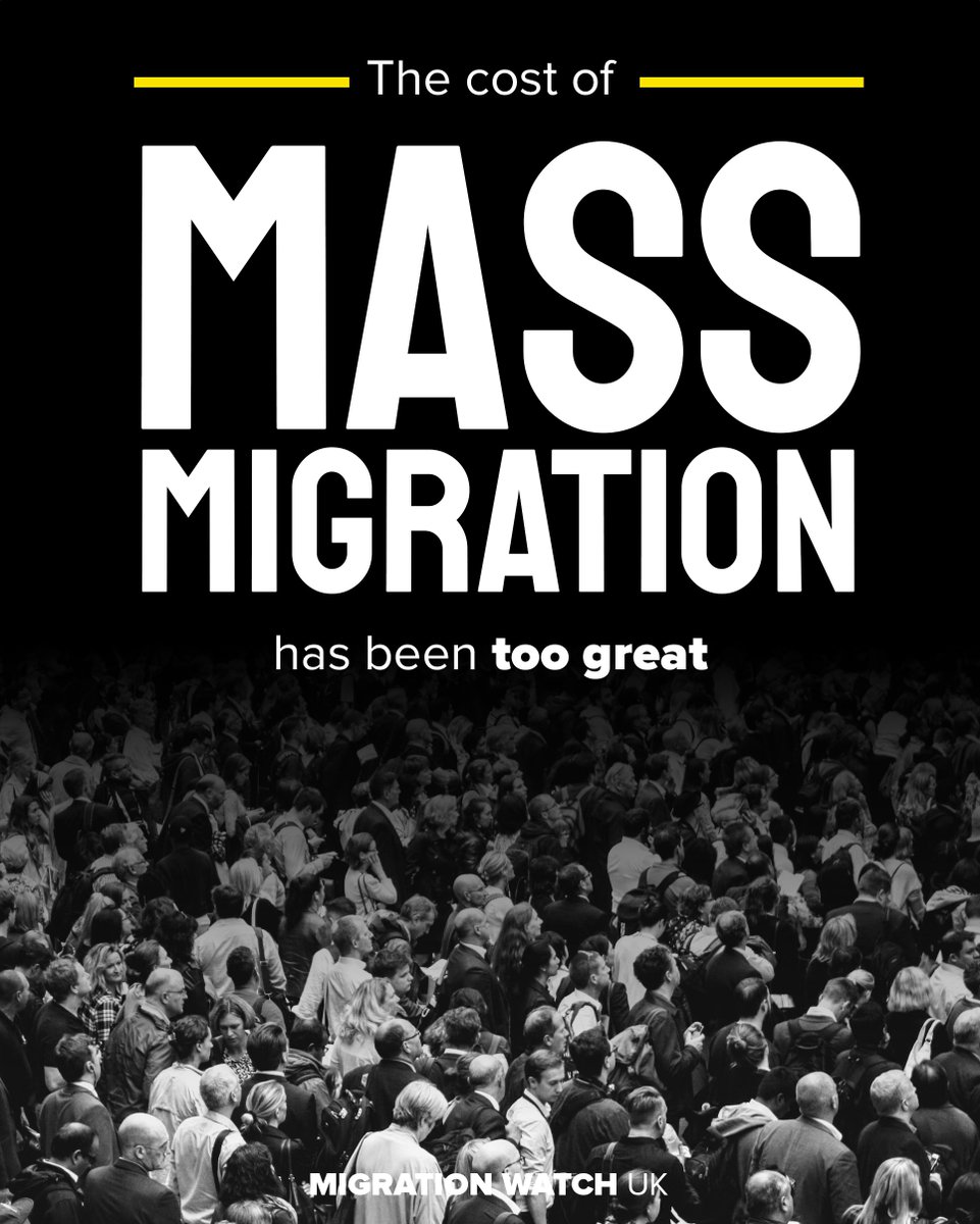 MigrationWatch's tweet photo. The legacy of extremely high levels of immigration is a housing shortage, long NHS waiting lists, congested roads, shortage of local school places and dwindling community cohesion. 

Enough is enough. https://t.co/5pB1iqK7Se