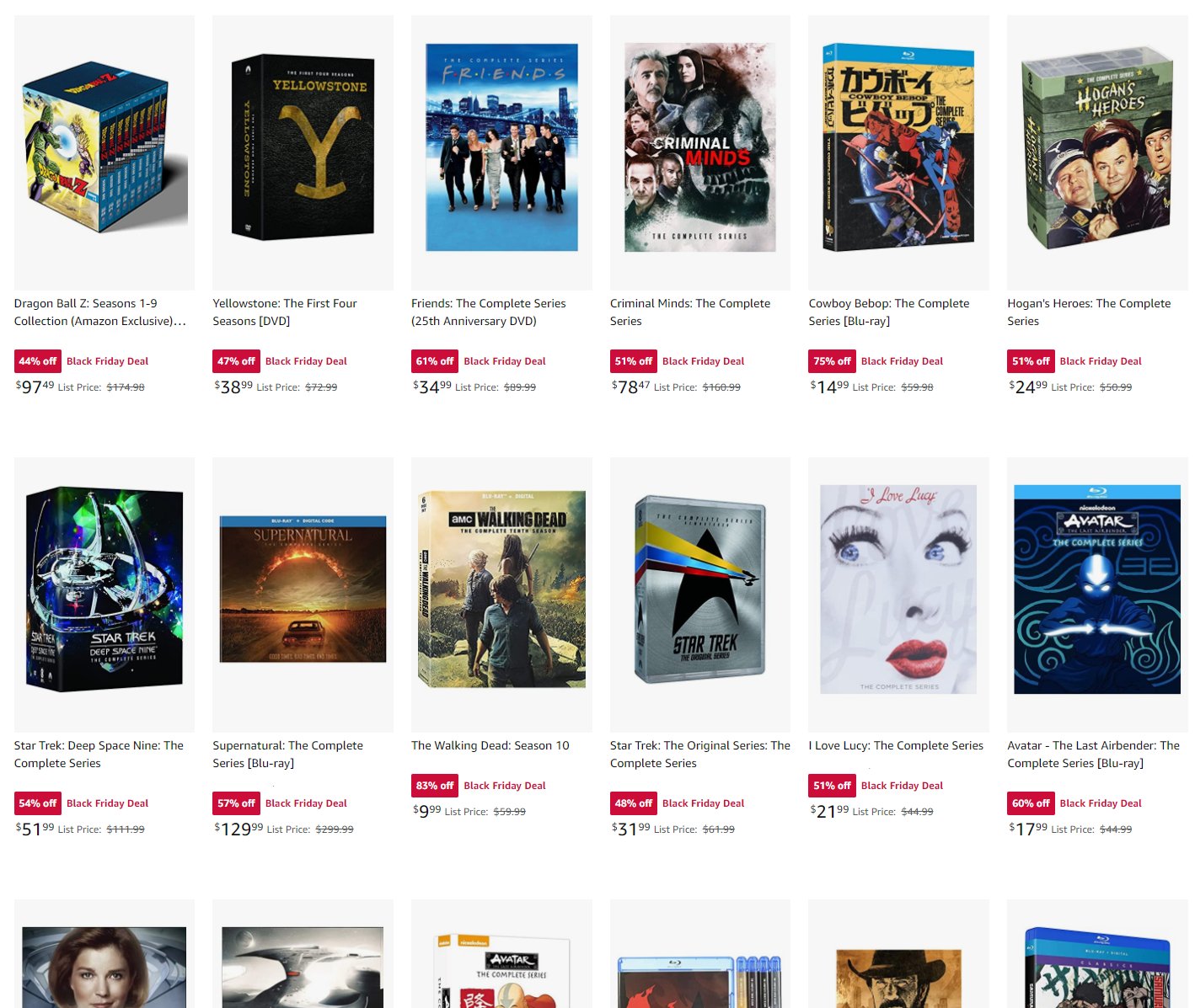 Wario64 on Twitter "TV shows Bluray/DVD sale on Amazon https//t.co