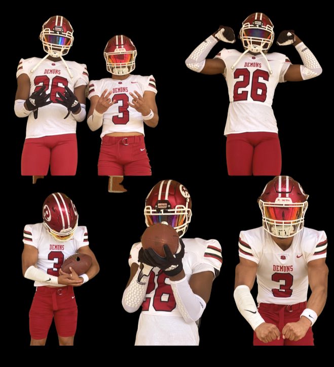 WRHSEQUIPMENT's tweet photo. NOTHING LIKE PLAYING FOOTBALL ON THANKSGIVING WEEK! ITS THE THIRD ROUND OF THE PLAYOFFS IN DEMON COUNTRY!! GOING WITH THE CLASSIC WHITE ON RED AGAINST CREEKSIDE TONIGHT #ROBINSFOOTBALL #DMGB #NIKE #THREEPEAT https://t.co/W8gcdnvcUR