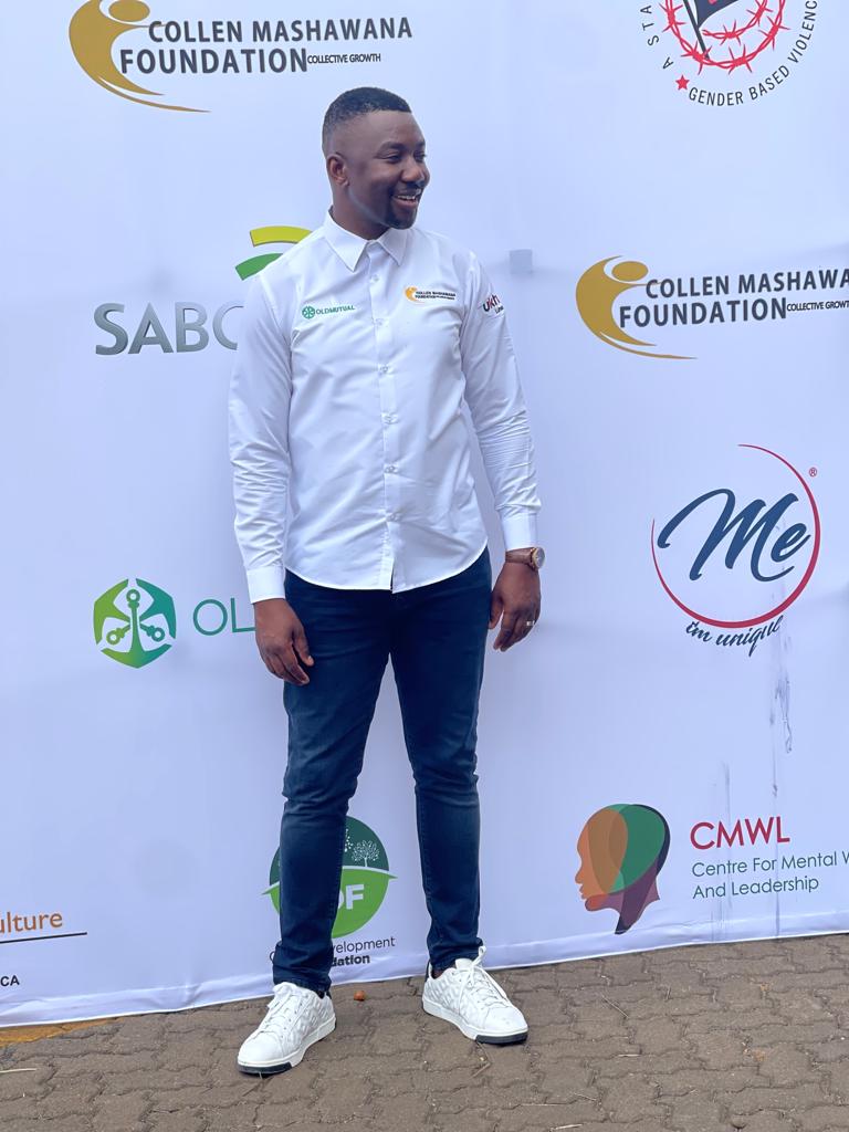 CollenMashFound's tweet photo. "Gender-based violence should be 
actively combated by addressing itsroot causes and employing activism and education as a method." Mr Austin Mashawana 

#EndingGBVCollectively
#CMF 
#OldMutualFoundation 
#CMWL #SABC #ActNow #GDF 
#UniqueMe  #DepartmentOfSportArtAndCulture https://t.co/qtLH7OJV4t