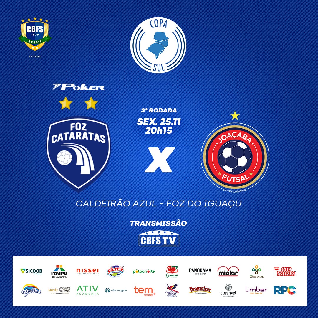 Foz Cataratas Futsal enfrenta o Joaçaba nesta sexta na #copasuldefutsal

#fozcataratasfutsal #futsal #cbfs