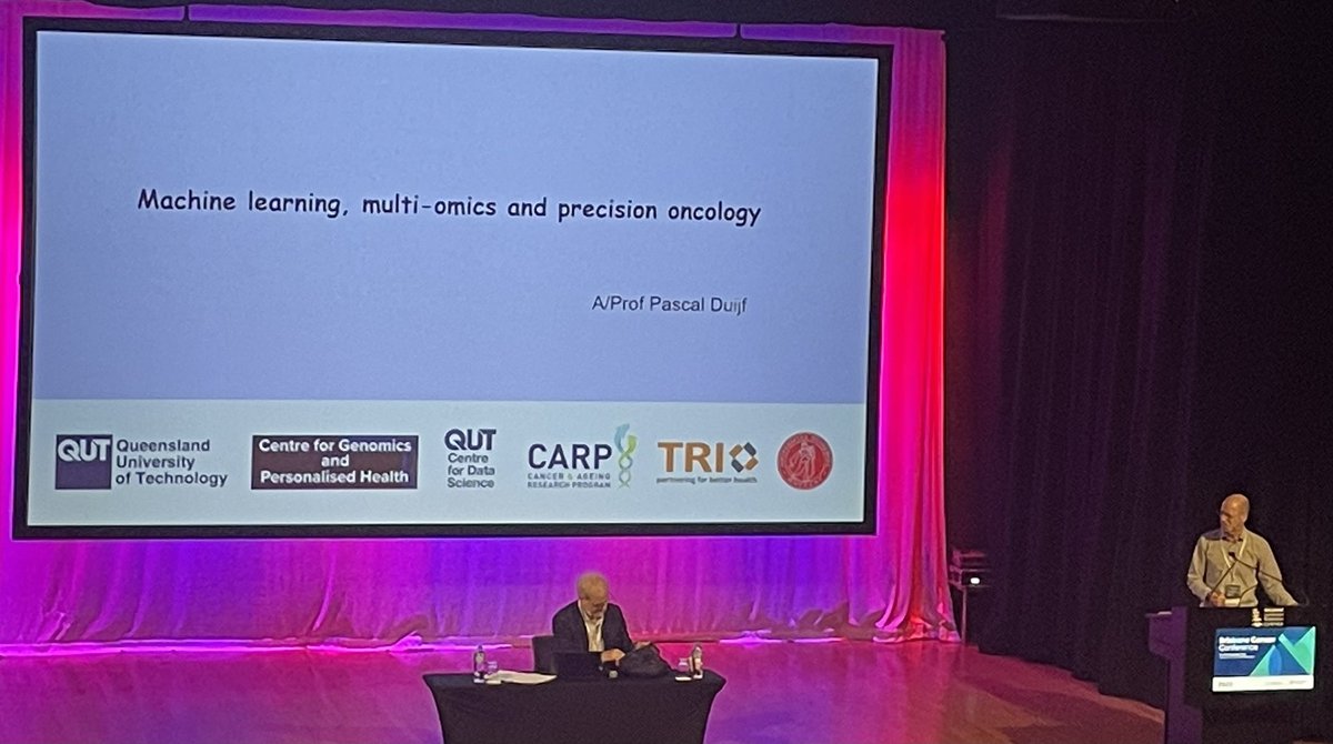 Farzaneh (@farzanehforouz) on Twitter photo An Amazing talk on machine learning, multi- omics and precision oncology by A/Prof Pascal Duijf <a href="/DuijfLab/">Pascal Duijf</a> in Brisbane Cancer Conference (BCC) 2022!
<a href="/QUT_Genomics/">QUT Centre for Genomics & Personalised Health</a> <a href="/QUTDataScience/">QUT Centre for Data Science</a> <a href="/TRI_info/">Translational Research Institute</a> <a href="/QUT/">QUT</a> <a href="/TRI_info/">Translational Research Institute</a> <a href="/PARFoundation/">PA Research Foundation</a> <a href="/HealthTQld/">Health Translation Queensland</a> An Amazing talk on machine learning, multi- omics and precision oncology by A/Prof Pascal Duijf <a href="/DuijfLab/">Pascal Duijf</a> in Brisbane Cancer Conference (BCC) 2022!
<a href="/QUT_Genomics/">QUT Centre for Genomics & Personalised Health</a> <a href="/QUTDataScience/">QUT Centre for Data Science</a> <a href="/TRI_info/">Translational Research Institute</a> <a href="/QUT/">QUT</a> <a href="/TRI_info/">Translational Research Institute</a> <a href="/PARFoundation/">PA Research Foundation</a> <a href="/HealthTQld/">Health Translation Queensland</a>
