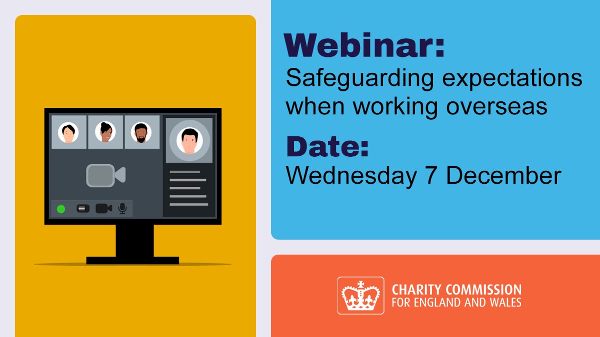 ChtyCommission's tweet photo. Join us for our free webinar ‘Safeguarding in an International Context’

We’ll cover:

➡️ safeguarding and protecting people
➡️ criminal record checks 
➡️ reporting incidents

Book your free place here: https://t.co/wLpDBLbsUh

#SafeguardingAdultsWeek https://t.co/ZnQoiD7zyO