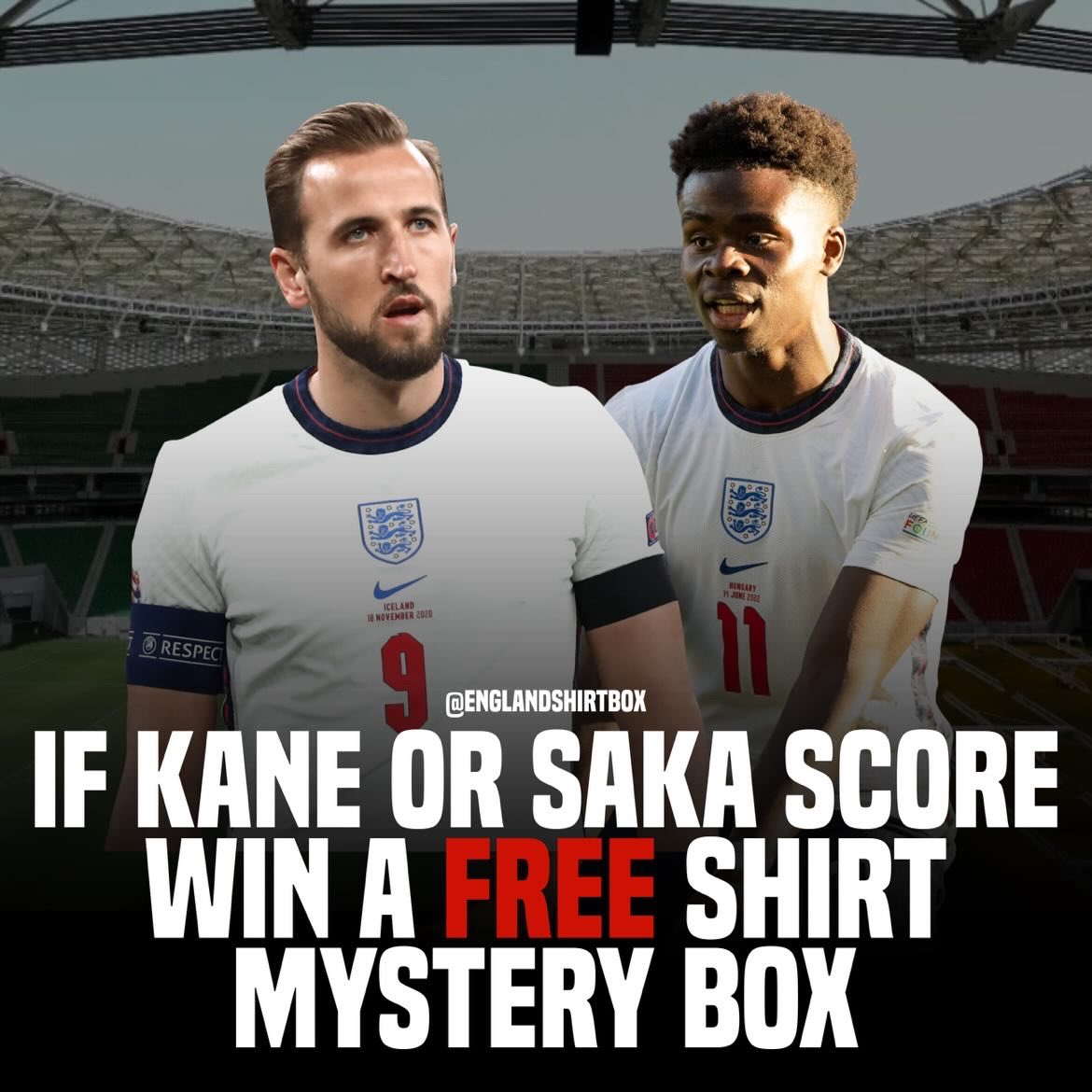 englandshirtbox's tweet image. GIVEAWAY 🚨

If Kane OR Saka SCORE against USA, we will giveaway a Retro England Shirt Mystery Box + £100 CASH👕📦

To enter:
-Follow @englandshirtbox 🏴󠁧󠁢󠁥󠁮󠁧󠁿
-Retweet this tweet🔁

🚨BLACK FRIDAY SALE LIVE 25% OFF SITEWIDE🚨

englandshirtbox.com 👈

Good luck! 🏆