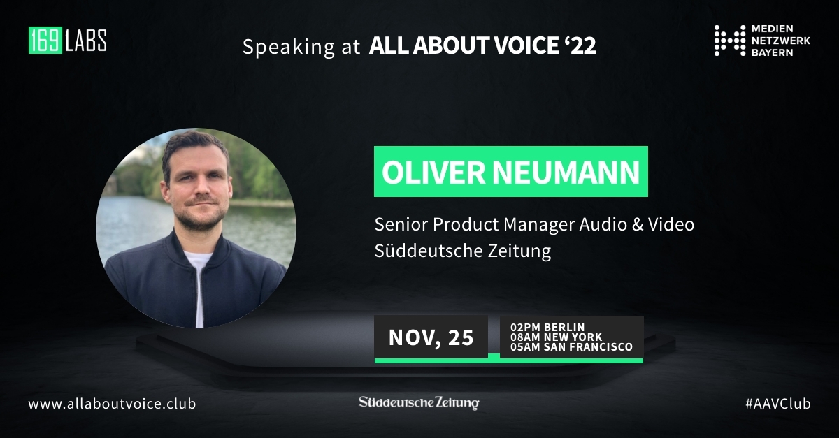 Third lightning talk coming up! It's <a href="/digitalattacke/">Oliver Neumann</a> on Synthetic Voices 🧪💬! Join here: hopin.com/events/all-abo… #AAV22 #AAVClub
