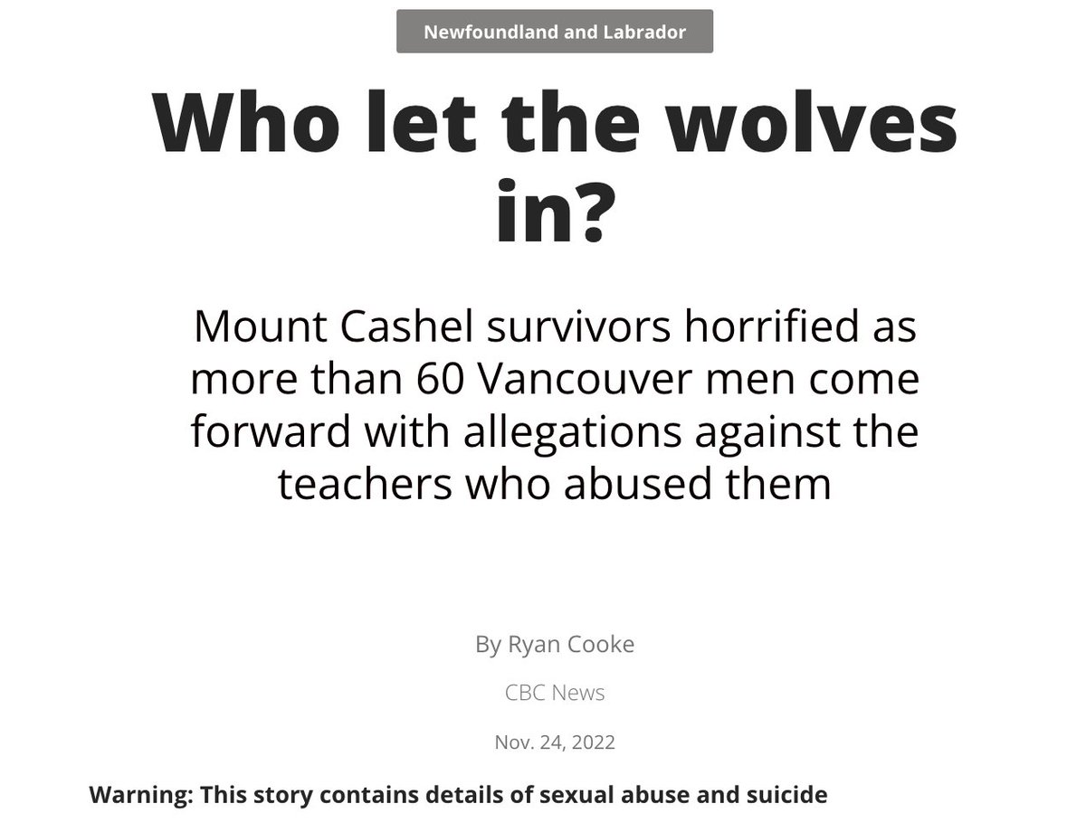 fryed's tweet photo. Do we have the will to uphold the rights of children?
The devastation of Mount Cashel, relived in Vancouver. Another hideous tale of abuse covered up by Catholic culture
https://t.co/KqPMurAb6d
#catholic #ChildRights #repeal43 #TRC6 #CallToAction #CalltoAction6 @TheCurrentCBC https://t.co/92nnYPE4tP