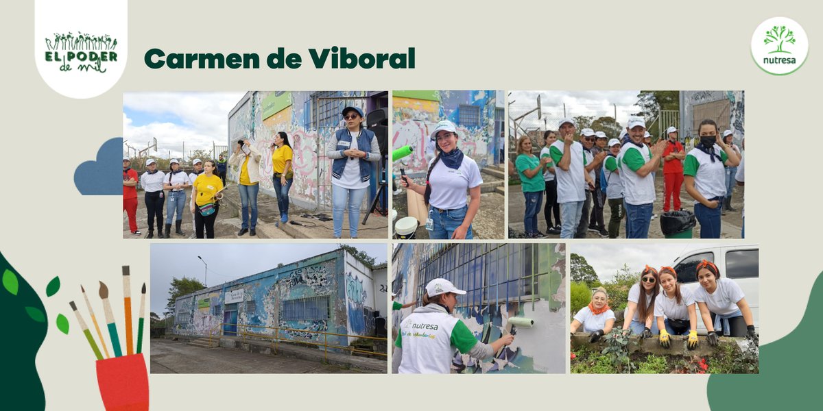 En el Oriente antioqueño, también hacemos presencia en la Casa de la Juventud del Carmen de Viboral, para realizar acondicionamiento de jardines e instalación de puntos ecológicos. #VoluntariadoNutresa