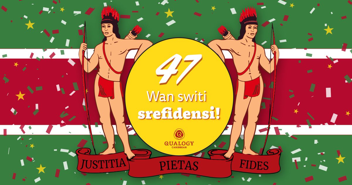 Wan switi srefidensi! Vandaag vieren we dat Suriname 47 jaar geleden staatkundige onafhankelijkheid verwierf. Wij wensen iedereen een feestelijke dag toe. #SrefidensiDey #Onafhankelijkheidsdag