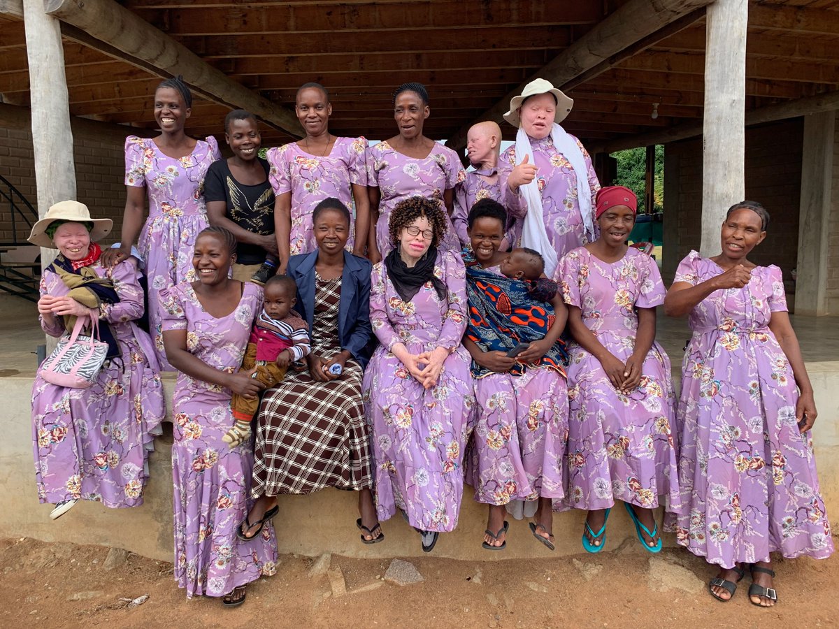 StandingVoice's tweet photo. 1/4 Today on the #InternationalDaytoEliminateVAW we champion the rights of women &amp; girls everywhere, including those impacted by albinism in Africa. Pictured here are members of the Women’s Albinism Action Group, an advocacy collective supported by Standing Voice in Tanzania. https://t.co/u66q1gbd3Q