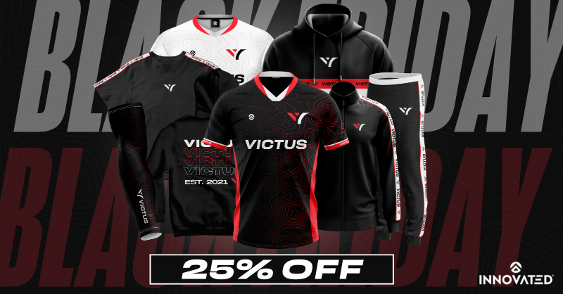 Victus's tweet photo. Happy Black Friday everyone! We've got 25% off all our apparel for a limited time only!
No code needed, discount auto-applied at checkout!
#ViveVictus #BlackFriday