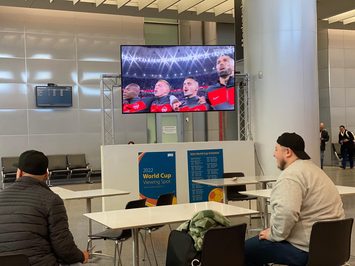 flySFO's tweet image. Where to watch USA v. England while traveling today? We've got you covered with World Cup TVs in the International Terminal and Terminal 3.