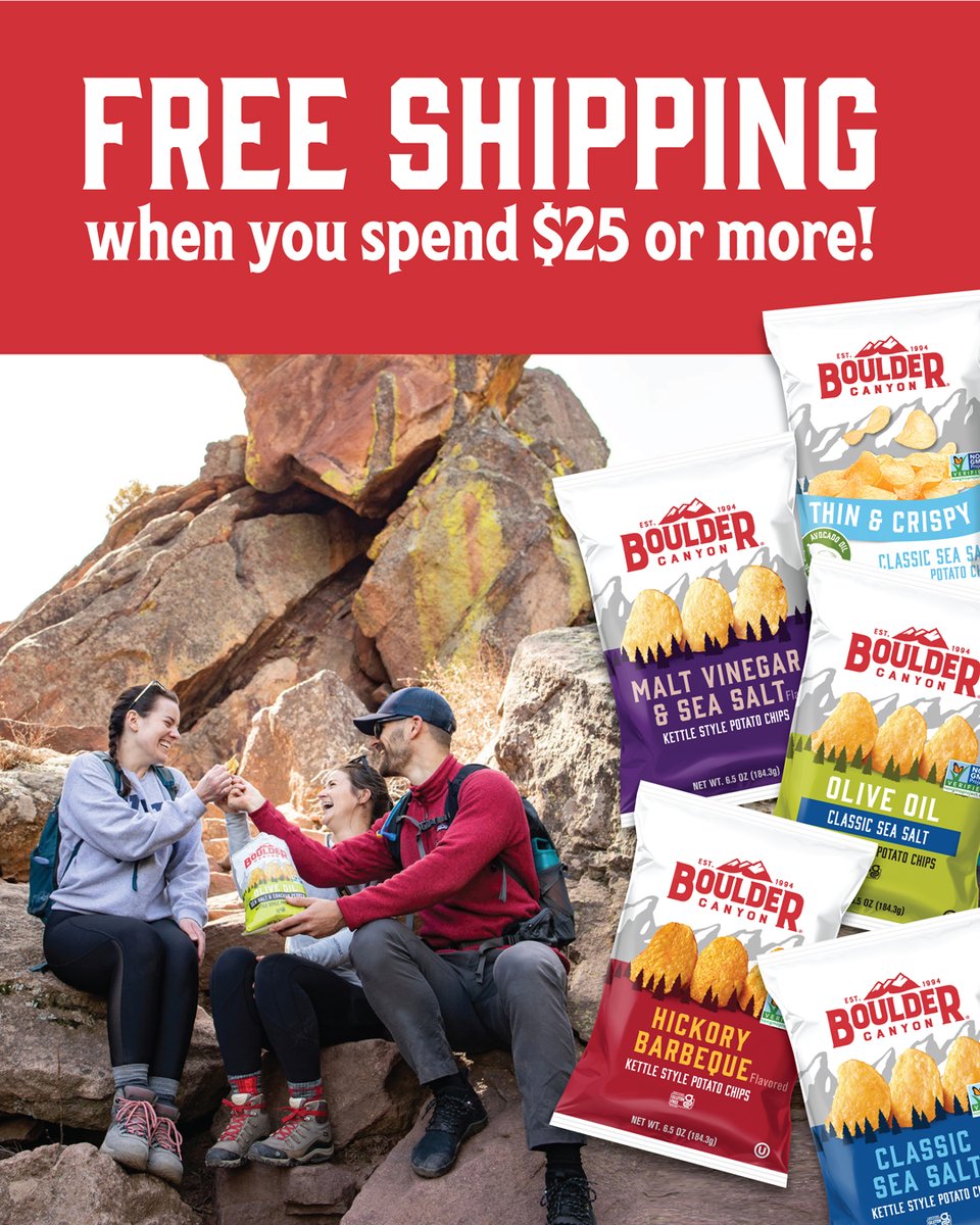 The best time to stock up on Boulder is now! Get free shipping when you spend $25 or more at fal.cn/3tVeW

#chips #blackfriday #blackfridaydeals #freeshipping #cybermonday