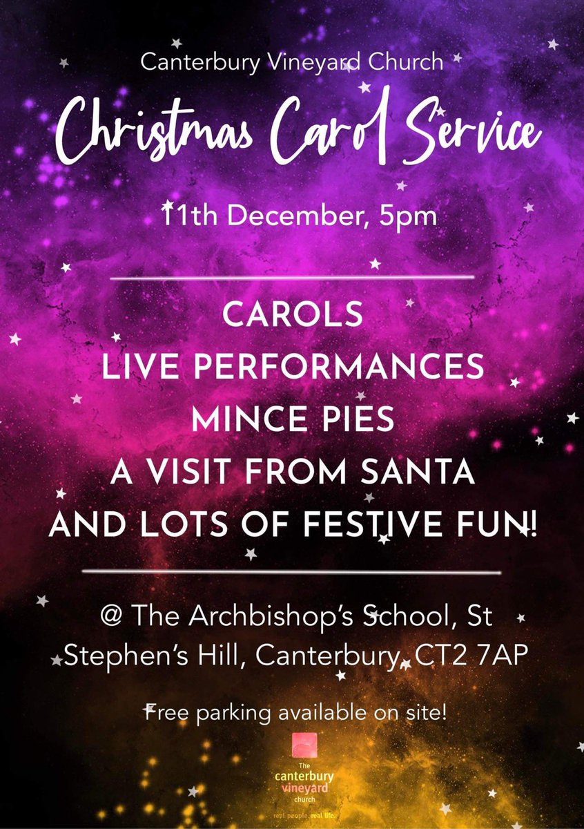 jcdenison's tweet photo. We’d be honoured to host you on 11th Dec @5pm in The Archbishop’s School Hall!! Need info? Admin@canterburyvineyard.com https://t.co/yy1sNnqWDB