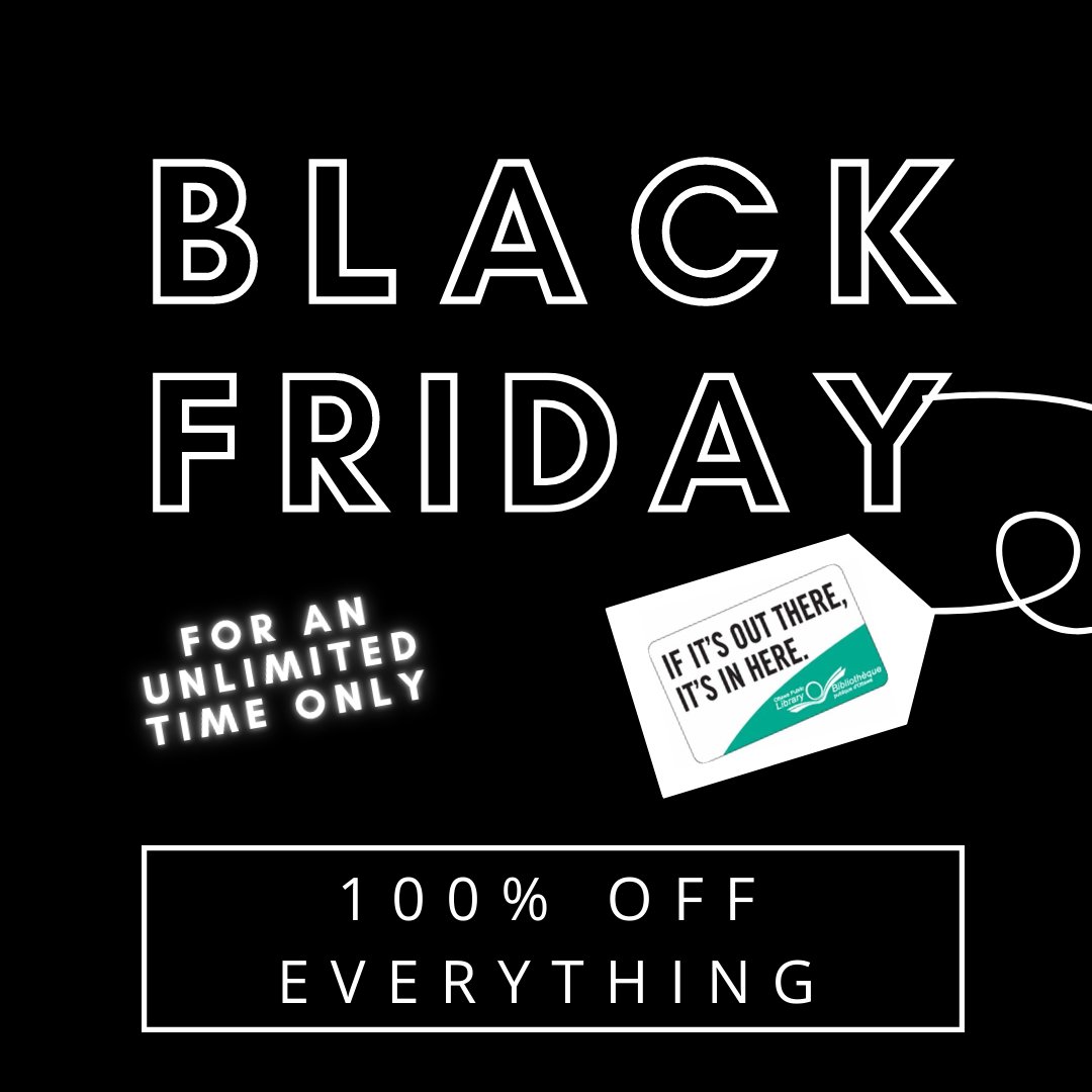 opl_bpo's tweet image. 🚨BLACK FRIDAY DEAL🚨

Free books, e-books, movies, music, videogames, DVD&apos;s, newspapers, magazines, CO2 monitors, museum passes, ski passes, TELESCOPES... You name it, if it&apos;s out there, it&apos;s in here.

✨✨✨✨