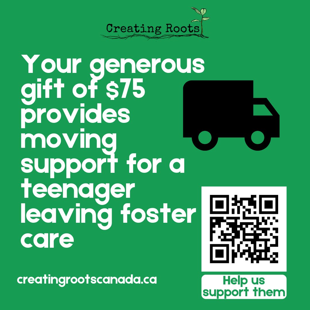 Leaving care youth often don't have the moving supports they need to have a stress free move. 

Instead of Black Friday - support your community youth!
fundrazr.com/CreatingRoots?…

#fosteryouth #agingout #fosteryouthtransition #fostercare #fosteryouthmatter