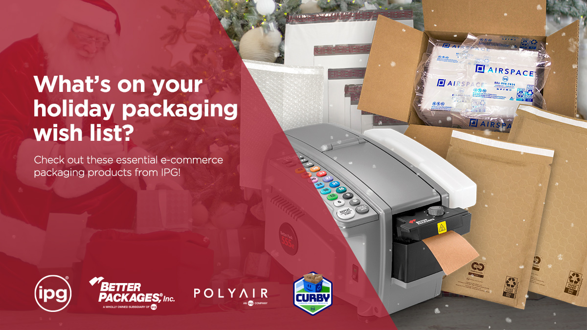 PolyairPro's tweet image. What's on your holiday packaging wish list?

Check out the essential e-commerce packaging products like the Curby Mailer™, the BP555eSA water-activated tape dispenser, and AirSpace™ Air Pillows &amp;amp; Bubble-On-Demand.

Learn more:  itape.com/en/ms/ecommerce

#ecommerce #packaging